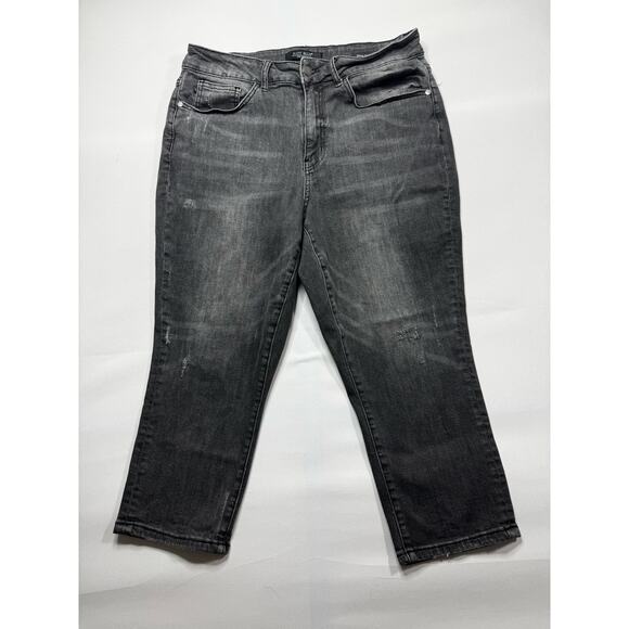 Judy Blue Women's Skinny Fit Capri Gray Stretch Denim Jeans - Size 14W (32x21) - Picture 1 of 6